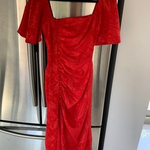 Song of Style Knox Midi Dress In Scarlet Red
